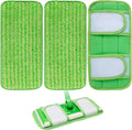 KEEPOW Reusable Mop Pads Compatible with Swiffer Sweeper Mop, Microfiber Dry Sweeping Cloths Washable Wet Mopping Cloth Refills for Hardwood Floor Cleaning, 3 Pack (Mop is Not Included)
