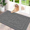 FONEYI Indoor Door Mat 32" x 48", Dirt Trapper Door Mats Non-Slip Entryway Rugs Washable, Absorbent Resist Dirt Welcome Mat, Low Profile Inside Floor Mats for Front Back Door and Entryway, Grey