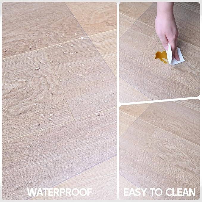 Office Chair Mat for Hardwood Floor, 60" x 40" Clear Computer/Desk Chair Mat for Hard Floor, Thicker, Easy Glide, Non-Slip, Protects Hard Surfaces from Scratches, Ideal for Home or Office