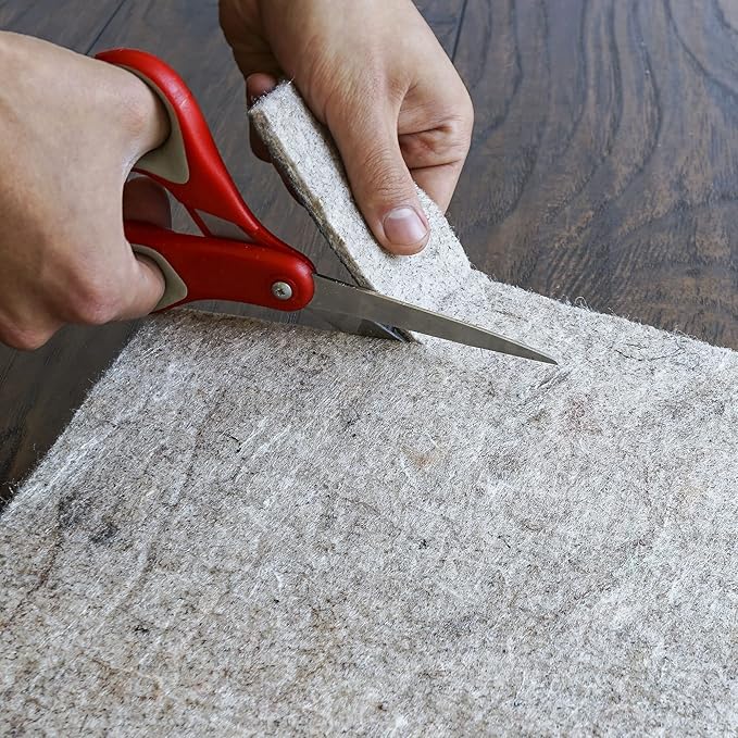 RUGPADUSA - Dual Surface - 9' Square - 1/8" Thick - Felt + Rubber - Non-Slip Backing Rug Pad - Adds Low-Profile Comfort and Protection