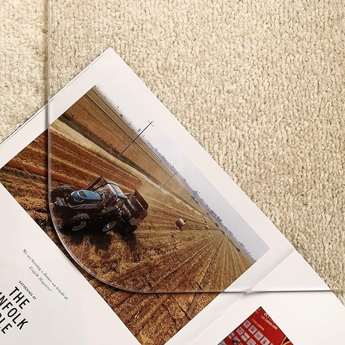 2Pack Crystal Clear 1/5" Thick 59" x 47" Heavy Duty Hard Chair Mat, Can be Used on Carpet or Hard Floor