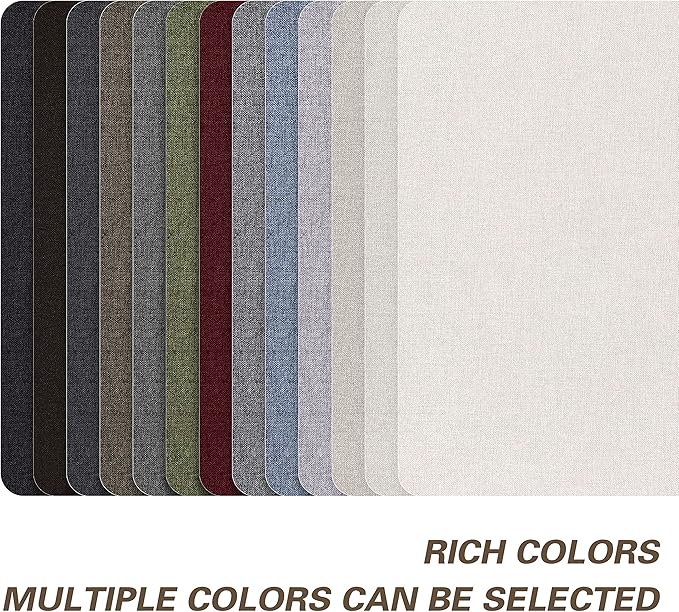 KING MOUNTAIN Fine Linen Fabric Patches, Self-Adhesive, 8x11 inch, 2 PCS, Multi Color, For Linen Sofa and Clothes Repair (Off White, 8" x 11" - 2PCS)