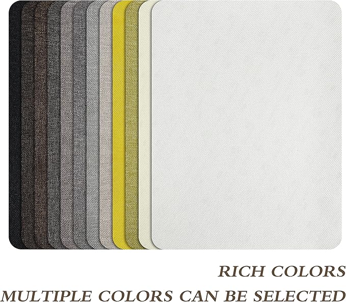 KING MOUNTAIN Fine Linen Repair Patches, Self-Adhesive Linen Fabric Patches, 8X11 inch Extra Size, Multi Color, Can be Used for Linen Sofa Repair and Linen Clothes Repair(8" x 11",Medium Grey 1.0)